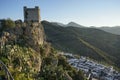 Old Arab castle of Zahara de la Sierra in the province of Cadiz, Andalusia, Spain