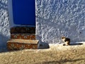 old arab colorful doorway and kit