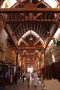 Old arabic souq and people walking in dubai Royalty Free Stock Photo