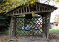 Old arbor on an autumn day Royalty Free Stock Photo