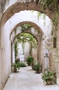 Old arcade at the Castle Royalty Free Stock Photo