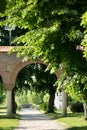 Old arcade at the Castle Royalty Free Stock Photo