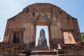 Old arch entrance at Wat Ratchaburana, the historical Park of Ayutthaya, Phra Nakhon Si Ayutthaya, Thailand