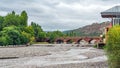 Old arched brick bridge in the Guba city, built in 1894. Azerbaijan