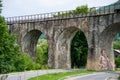 Old arched stone railway bridge