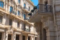 Old architectural houses on Nizami street, Baku city, Azerbaijan Royalty Free Stock Photo