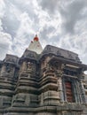 Old architecture, close up of Wall of Mahalakshmi Temple of Kolhapur, Maharashtra, India Royalty Free Stock Photo