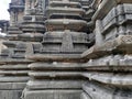 Old architecture, close up of Wall of Mahalakshmi Temple of Kolhapur, Maharashtra, India Royalty Free Stock Photo