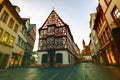 Old architecture houses in the center of Mainz city near Frankfurt am Main, Germany Royalty Free Stock Photo