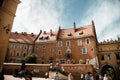 The old architecture of Krakow. Historic buildings in the old city of Europe. Church in Poland. Ancient castles in Krakow. The cas