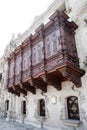 Old architecture of Lima, Peru. Royalty Free Stock Photo