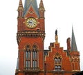 old architecture in london england windows and brick exterior wa Royalty Free Stock Photo