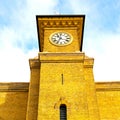 old architecture in london england windows and brick exterior Royalty Free Stock Photo