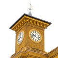 old architecture in london england windows and brick exterior Royalty Free Stock Photo