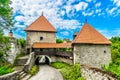 Old architecture in Ozalj town, Croatia. Royalty Free Stock Photo