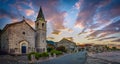 Old architecture in Tivat, Montenegro. Royalty Free Stock Photo