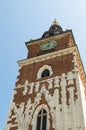 Old architecture. Tower in old town Krakow.