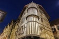 Old architecture of Troyes at night
