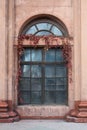 Old architecture window with columns