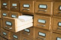Old archive with drawers Royalty Free Stock Photo