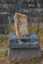 Old Armenian khachkar cross stone in Sevanavank, Armenia