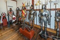 Old armour in the Marksburg castle Royalty Free Stock Photo