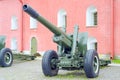 Old army artillery cannon.