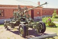 Old army artillery cannon.