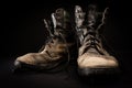 Old army boots Royalty Free Stock Photo