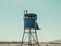 An old army guard metallic watchtower Royalty Free Stock Photo