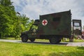Old army rescue ambulance