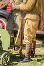 Old army uniform, medic, red cross clothes and equipment Royalty Free Stock Photo