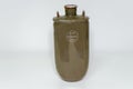 Old army water canteen used in WW1 by Austro-Hungarian isolated on a white background