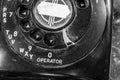 Old Art Deco Phone - Antique Rotary Dial Telephone Royalty Free Stock Photo