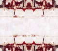 Old Art Wall with Shabby Distressed White Plaster. Painted Whitewashed Brick Wall Vintage Background Royalty Free Stock Photo