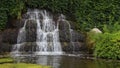 Old artificial decorative waterfall with three modulations