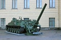 Old artillery cannon near to the Michael's Military Artillery Academy Royalty Free Stock Photo