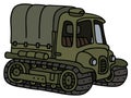 Old artillery tractor