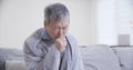Old asian man get a cold Royalty Free Stock Photo