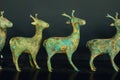 Old Asian statuettes of reindeer