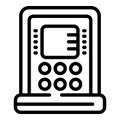 Old atm machine icon, outline style Royalty Free Stock Photo