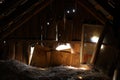 Old attic in the house Royalty Free Stock Photo