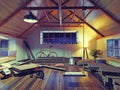 Old attic interior Royalty Free Stock Photo