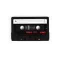 Old audio cassette isolated on white Royalty Free Stock Photo