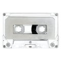 Old audio cassette isolated on white