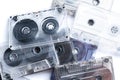 Old audio cassettes Royalty Free Stock Photo