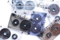 Old audio cassettes Royalty Free Stock Photo