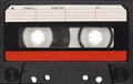 Old audio tape compact cassette with blank label Royalty Free Stock Photo