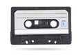 Old audio tape compact cassette isolated on white Royalty Free Stock Photo