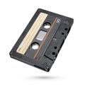 Old audio tape compact cassette isolated on white Royalty Free Stock Photo